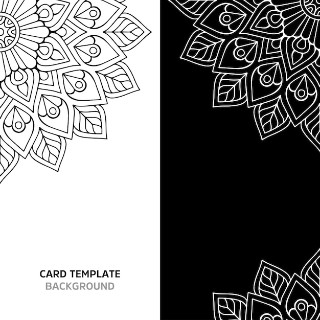 Seamless mandala black color  