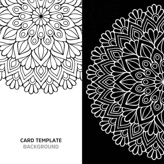 Vector seamless mandala black color