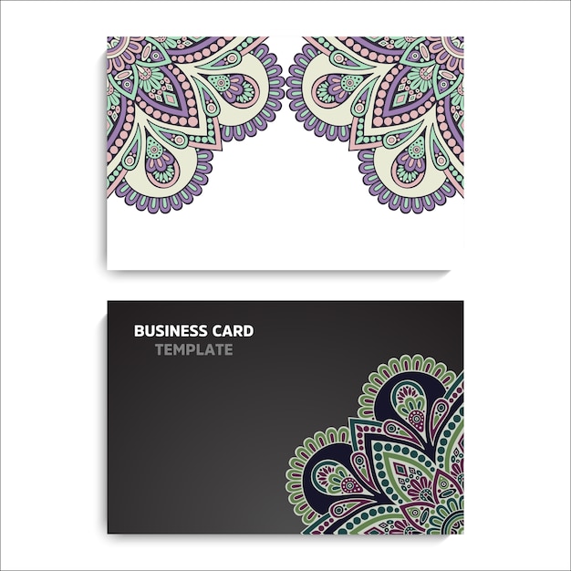 Seamless mandala business card