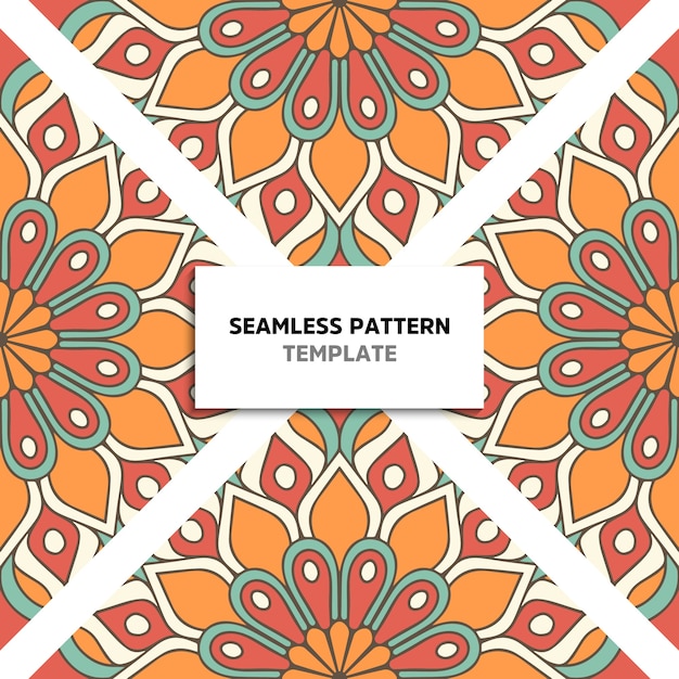 Seamless mandala color pattern