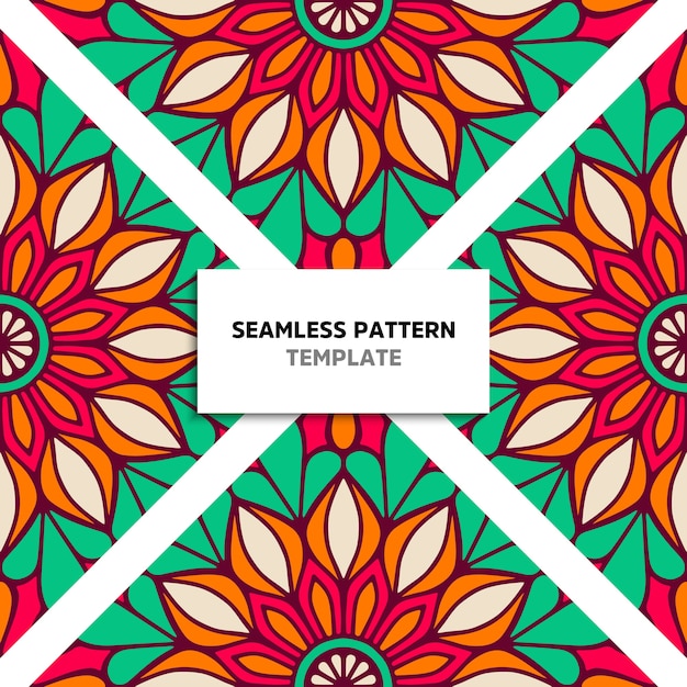 Seamless mandala color pattern