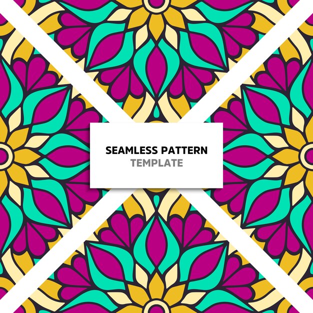 Seamless mandala color pattern