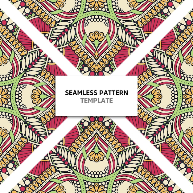 Seamless mandala color pattern