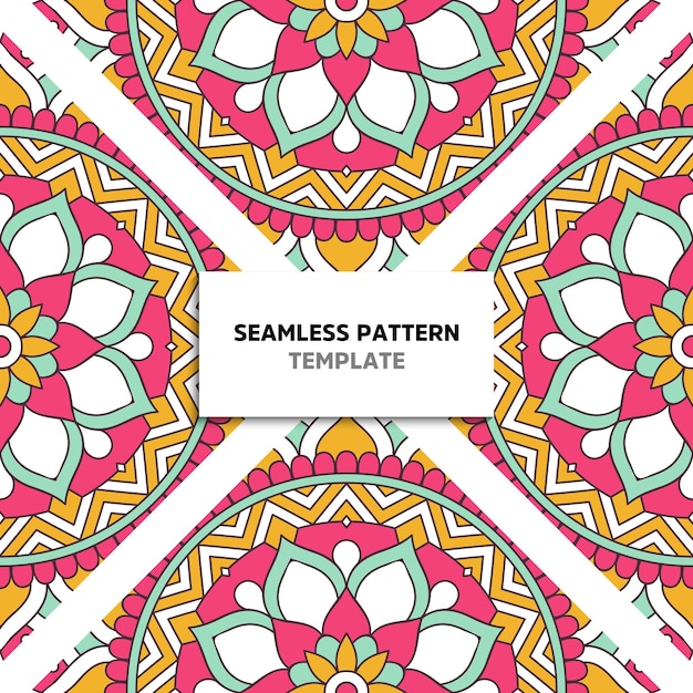 Seamless mandala color pattern