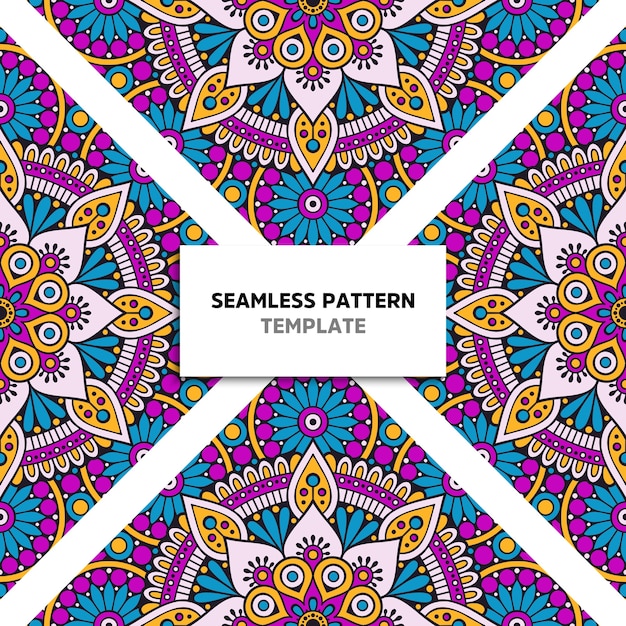 Seamless mandala color pattern