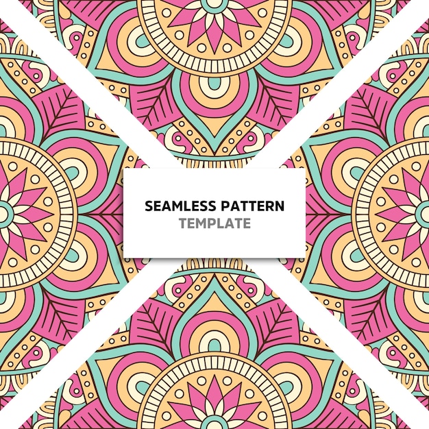 Seamless mandala color pattern