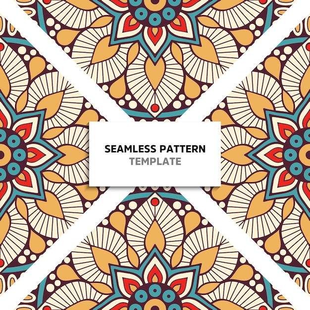 Seamless mandala color pattern