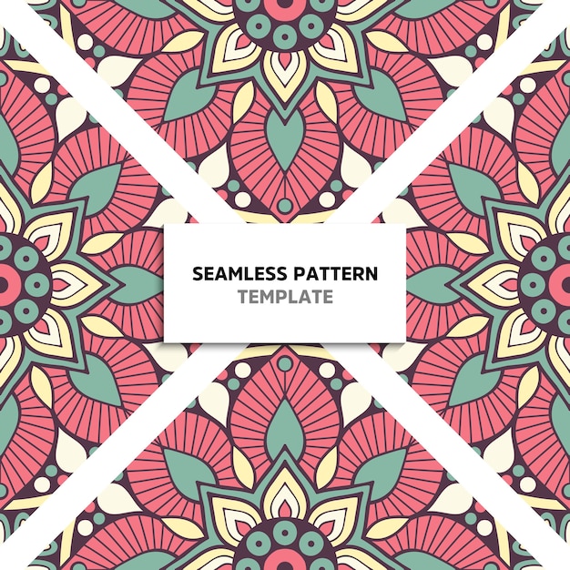 Seamless mandala color pattern