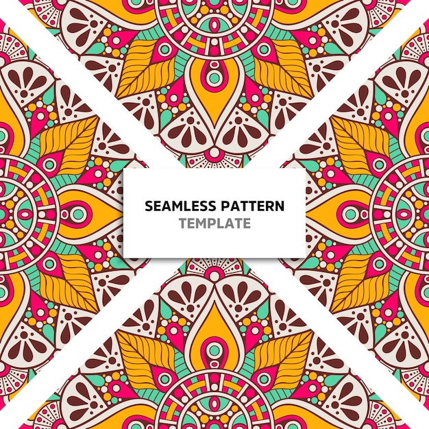 Seamless mandala color pattern