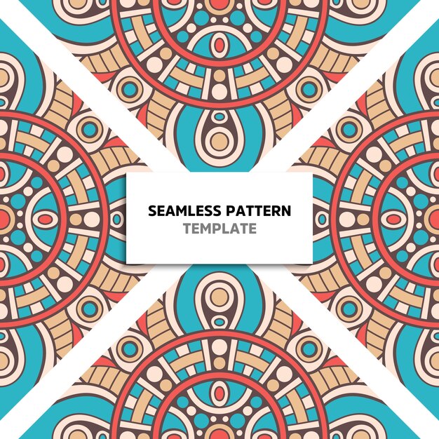 Seamless mandala color pattern