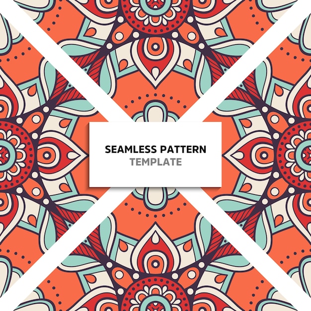 Seamless mandala color pattern