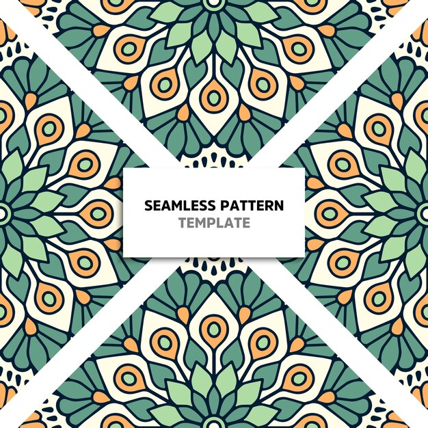 Seamless mandala color pattern