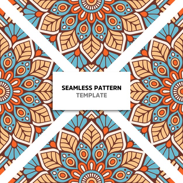 Seamless mandala color pattern