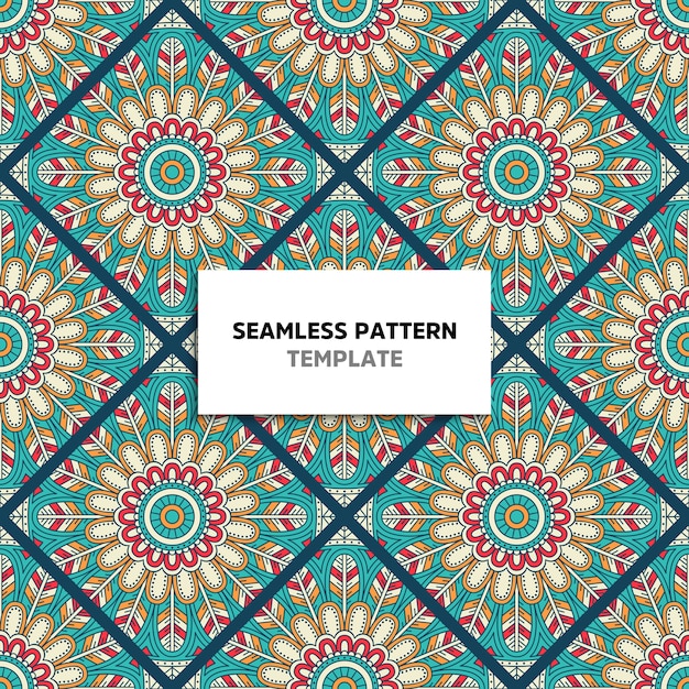 Seamless mandala color pattern