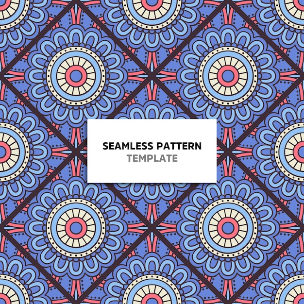 Seamless mandala color pattern