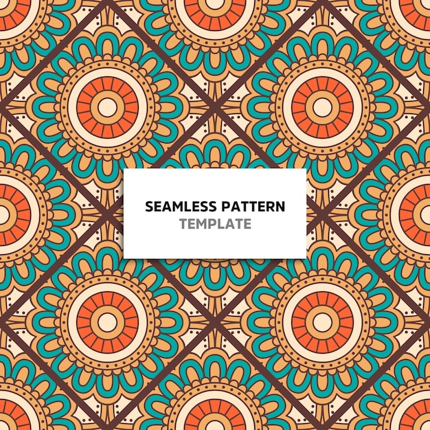 Seamless mandala color pattern