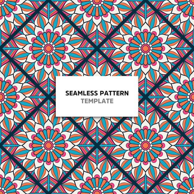 Seamless mandala color pattern