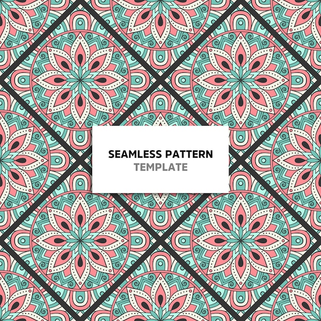 Seamless mandala color pattern