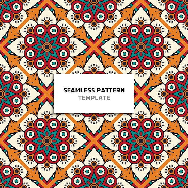 Seamless mandala color pattern