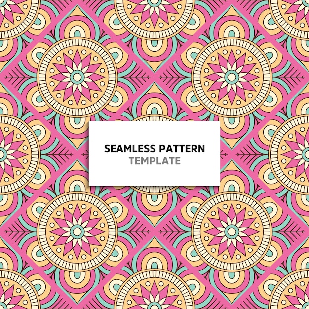 Seamless mandala color pattern