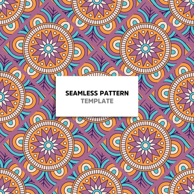 Seamless mandala color pattern