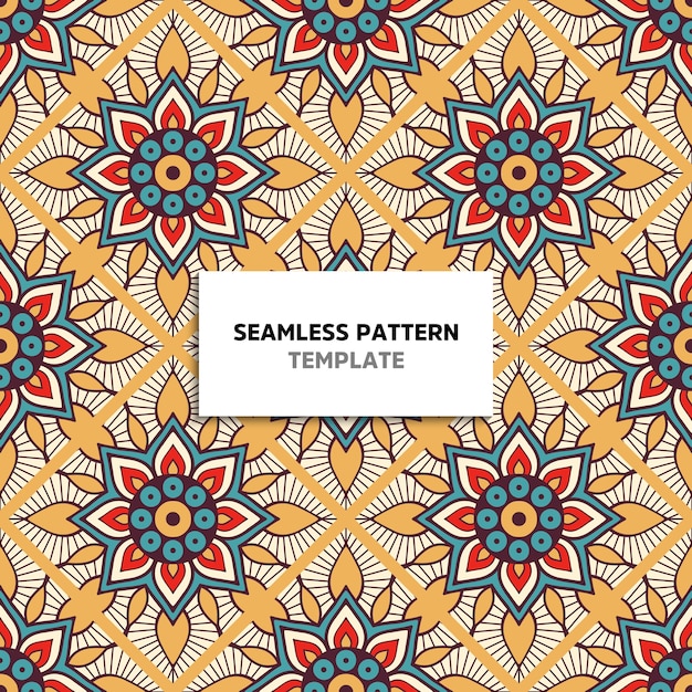 Seamless mandala color pattern