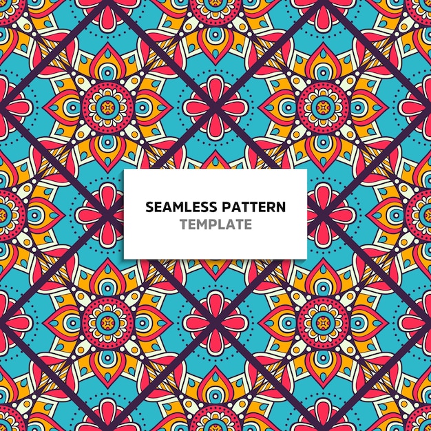 Seamless mandala color pattern