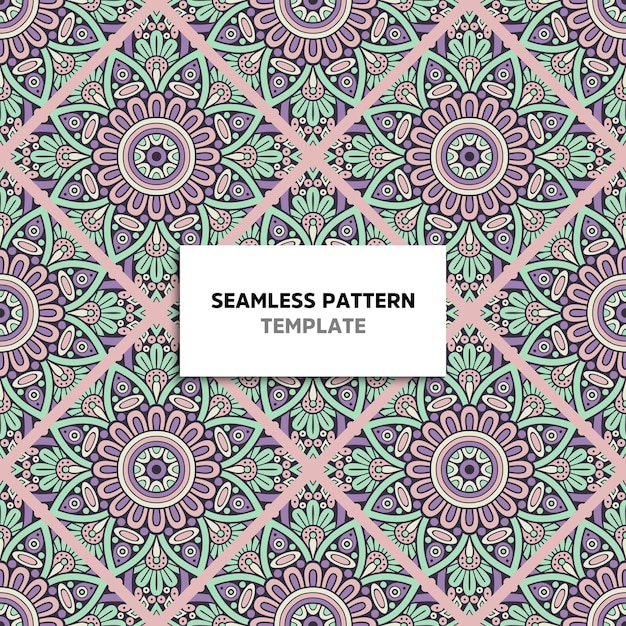 Seamless mandala color pattern