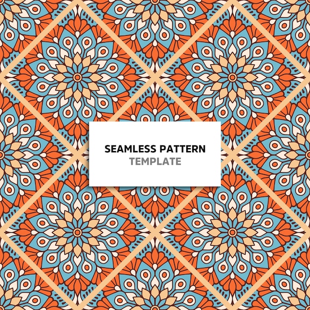 Seamless mandala color pattern