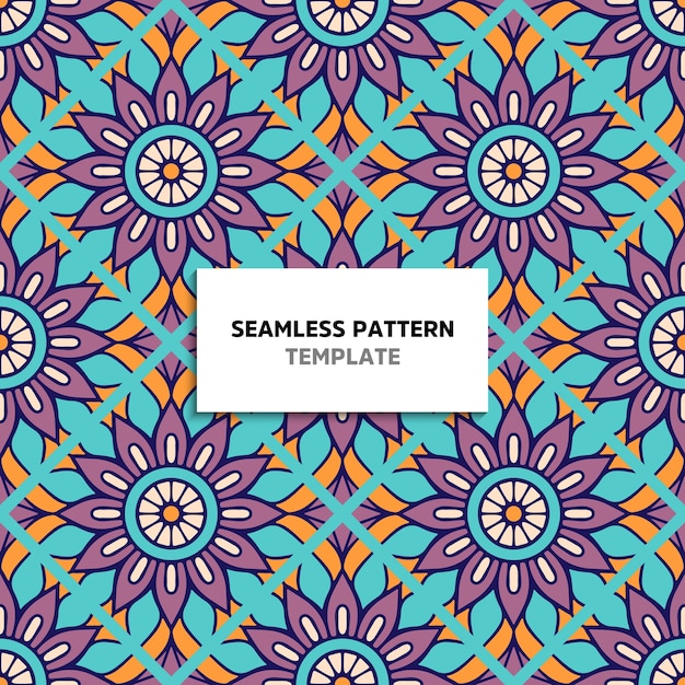 Seamless mandala color pattern