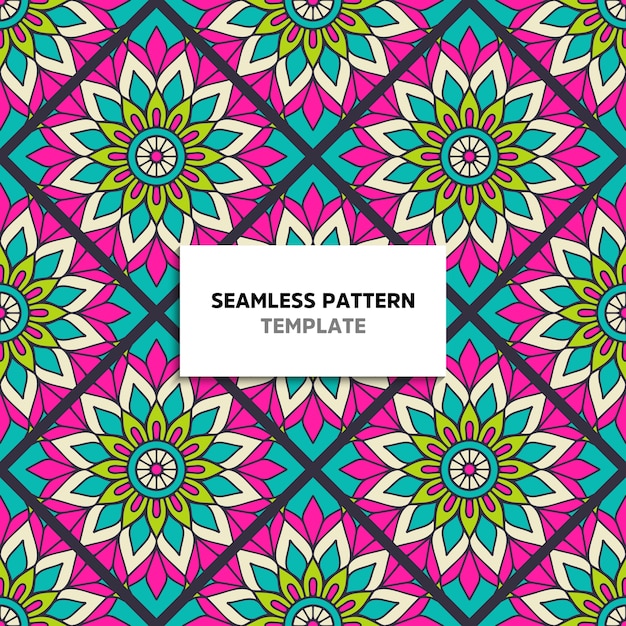 Seamless mandala color pattern