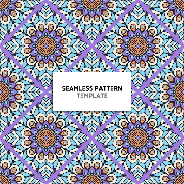 Seamless mandala color pattern