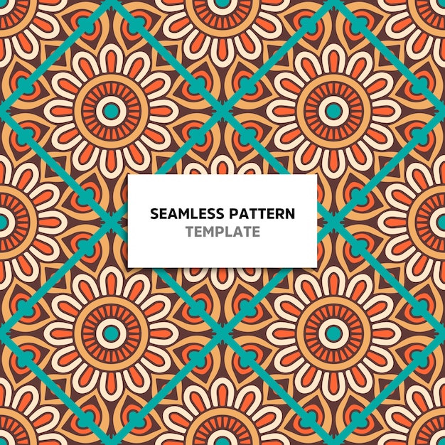 Seamless mandala color pattern