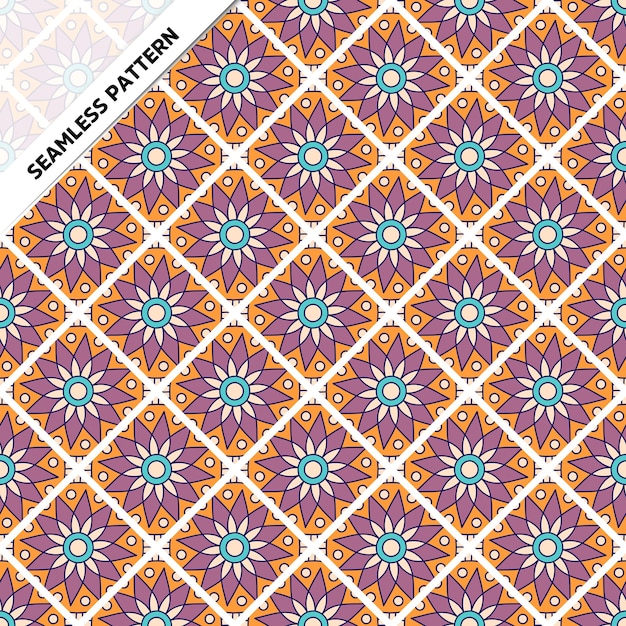 Vettore seamless pattern mandala