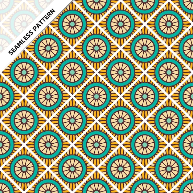 Vector seamless mandala pattern