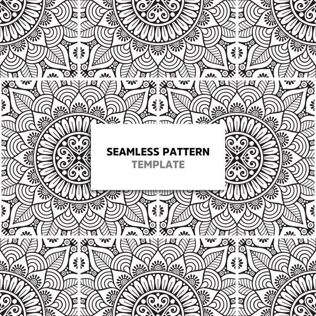 Seamless pattern mandala