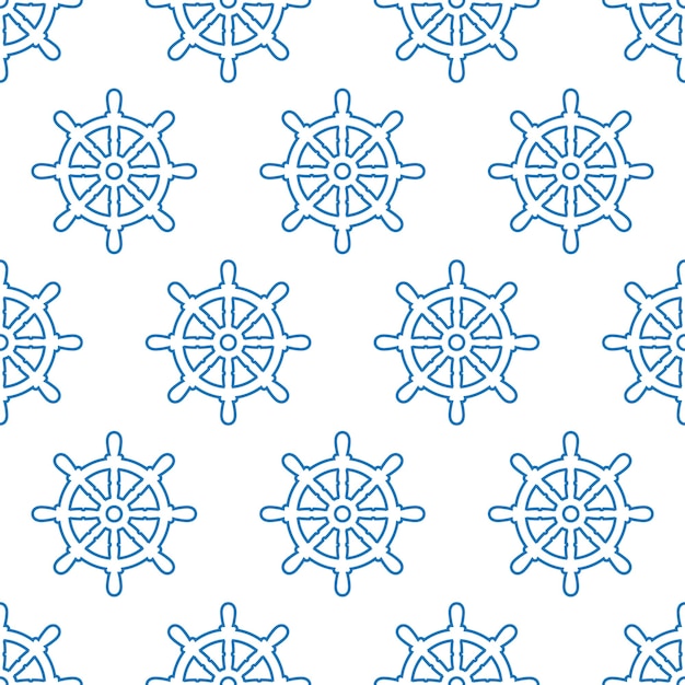 Seamless marine pattern vector illustration