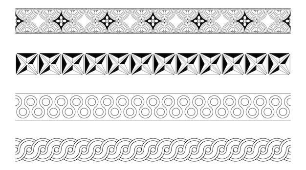 Seamless meander pattern strip