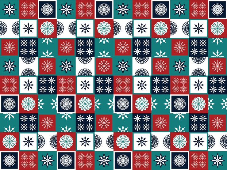 Vector seamless merry christmas winter geometric background backdrop new year vector abstract template art