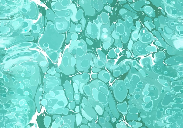 Vector seamless mint green marbling pattern texture design vector