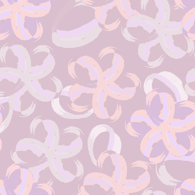 Seamless mixed pastel flowers pattern background greeting card
