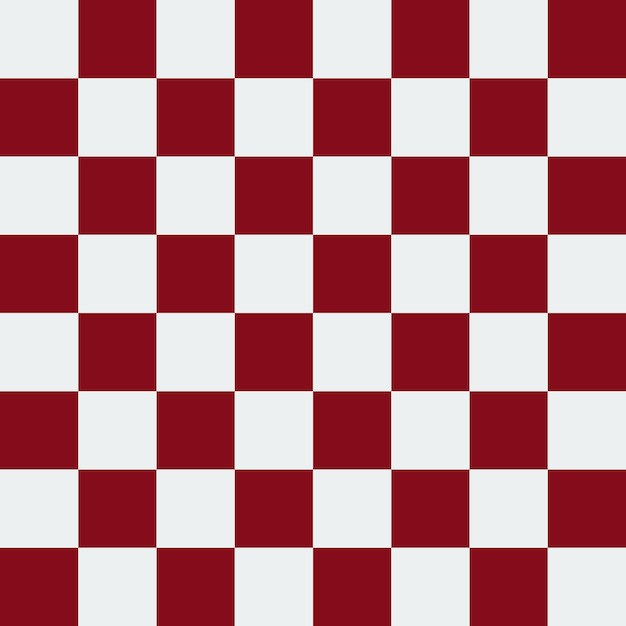 シームレスなモダンなチェス盤の赤と白のパターンのベクトル図