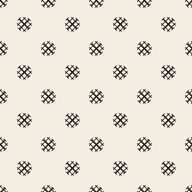 Seamless monochrome dot with cross line pattern background