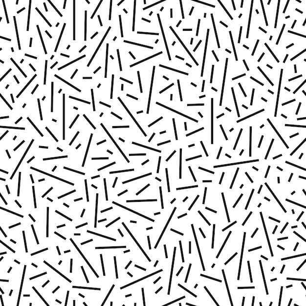 Seamless mosaic pattern in retro memphis style fashion 8090s Black and white geometric texture