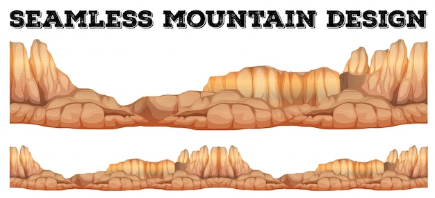 Vettore montagna senza saldatura nel canyon