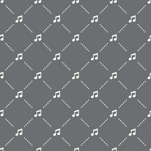 Seamless Music pattern on a dark background Music icon creative design