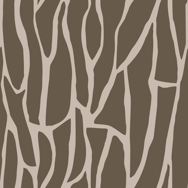 Seamless natural pattern abstract shapes brown background hand drawing