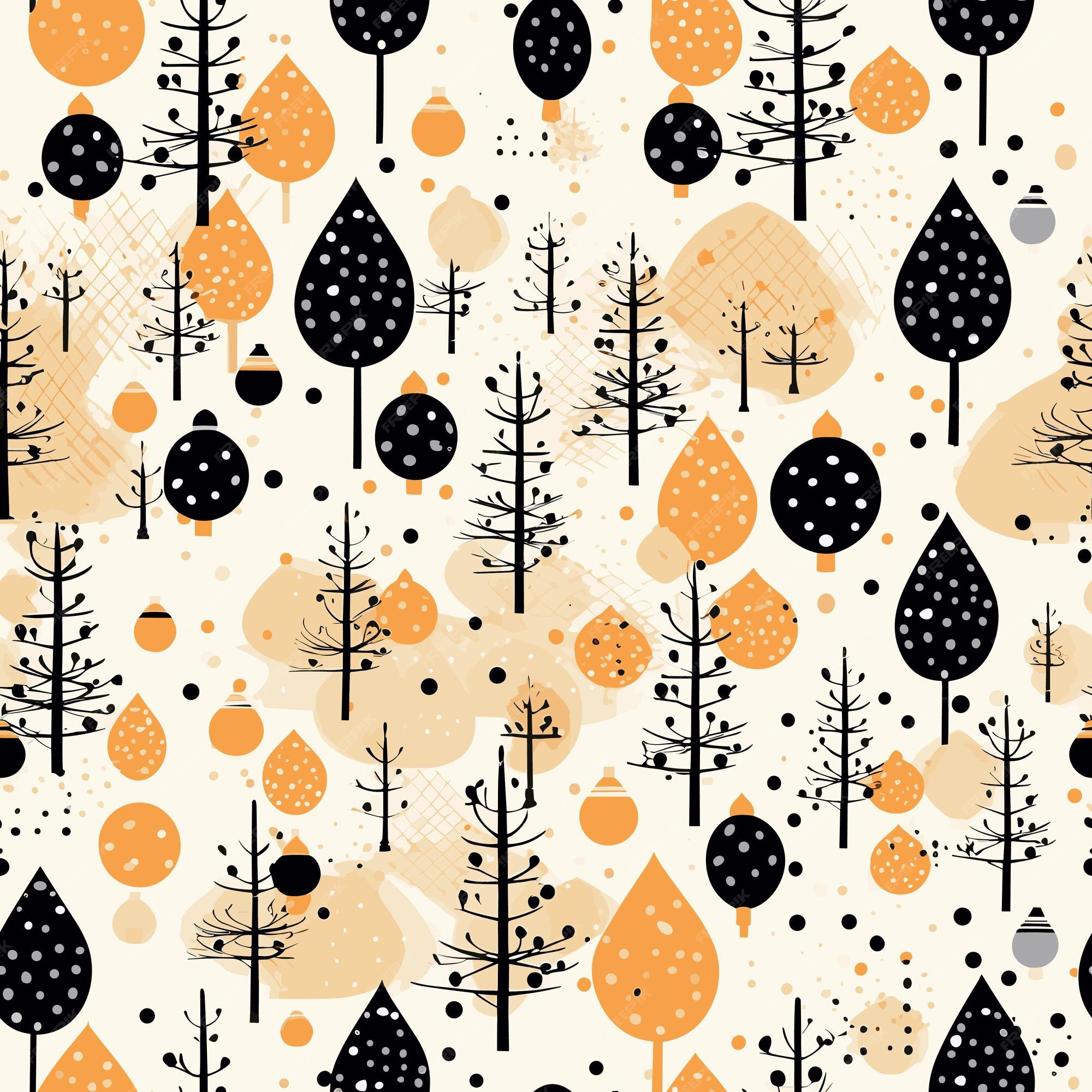 Premium Vector Seamless orange and green christmas wrap paper