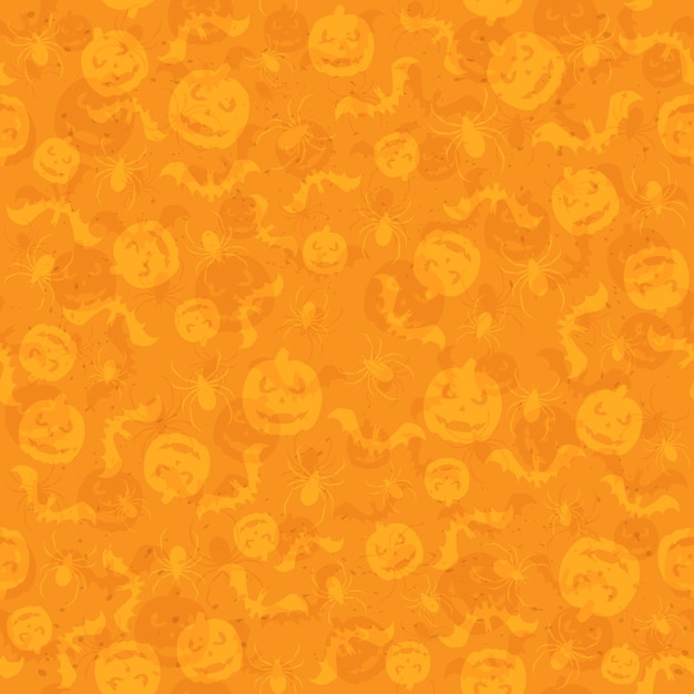 Seamless orange Halloween background