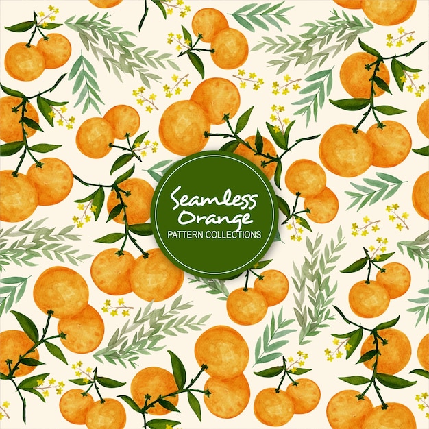 Seamless orange pattern collections